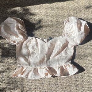 Forever 21 Cream Puff Sleeve Blouse
